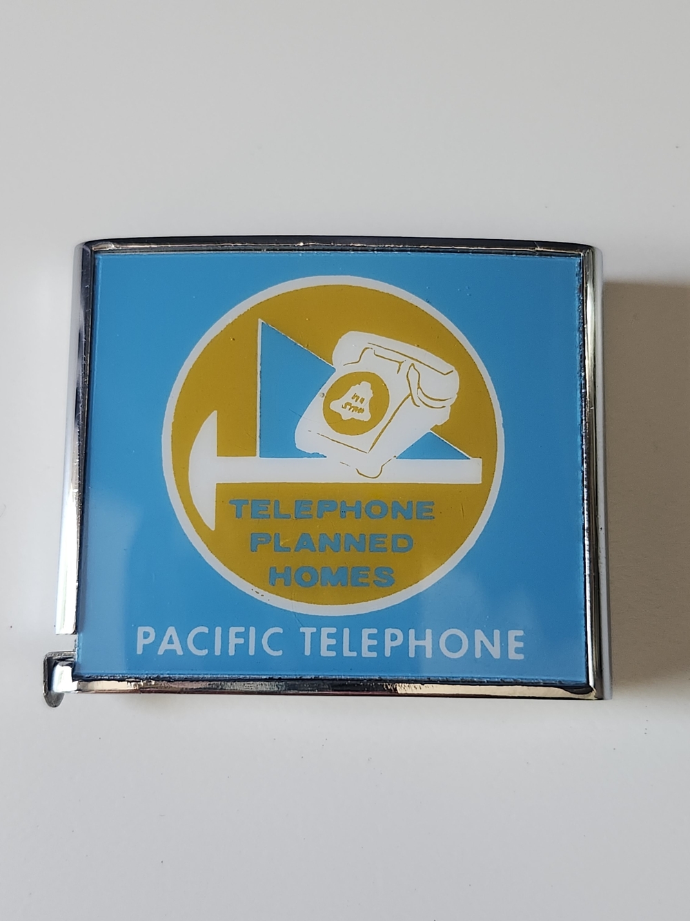 Vintage Pacific Telephone Planned Homes Advertising Tape Measurer 71 Inches